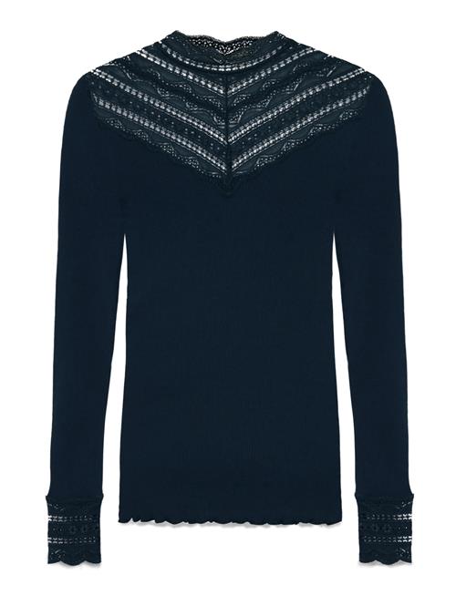 Silk T-Shirt W/ Lace Rosemunde Blue