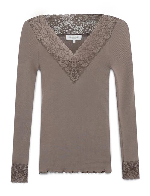 Organic T-Shirt W/ Lace Rosemunde Brown