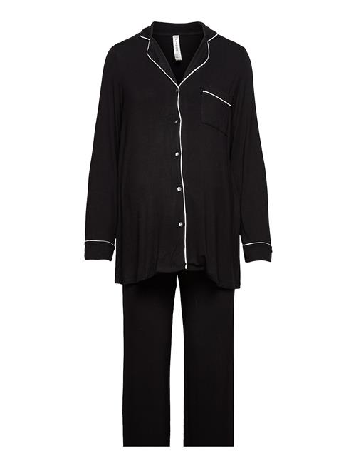 Maternity Soft Piping Pj Jerse Lindex Black