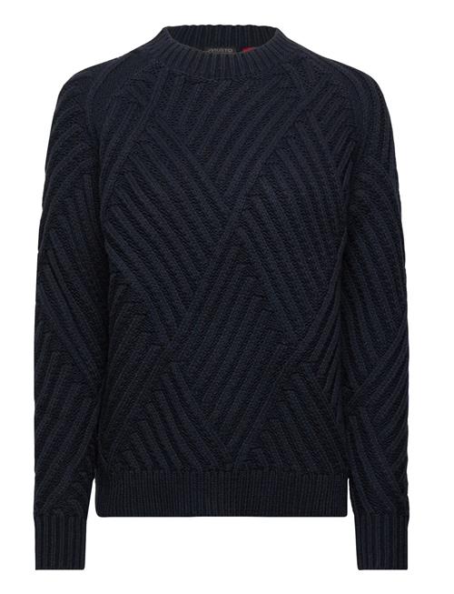 W Marina High Crew Neck Knit Musto Navy