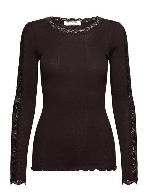 Rwbernadine Organic Ls O-Neck Lace Rosemunde Brown