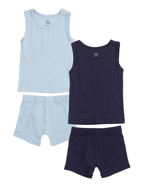 Rib Jersey 2Pack Tank-Top & Boxershorts Copenhagen Colors Blue