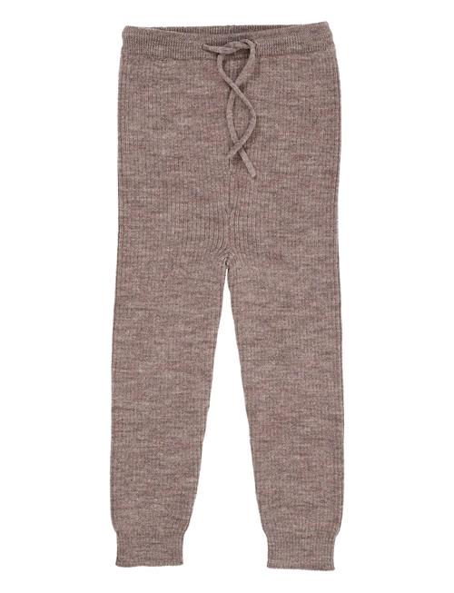 Merino Classic Rib Leggings W. Drawstrings Copenhagen Colors Brown