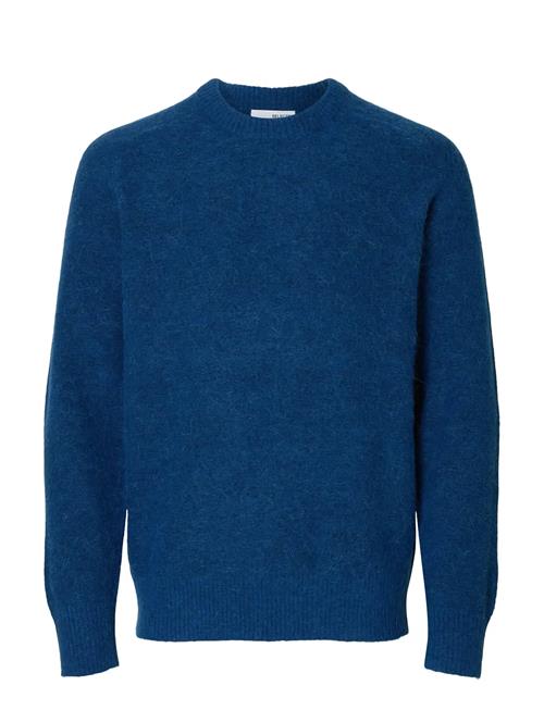 Slhrai Ls Knit Crew Neck Noos Selected Blue