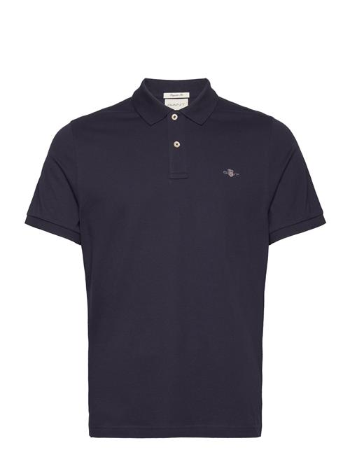 Reg Shield Ss Pique Polo GANT Navy
