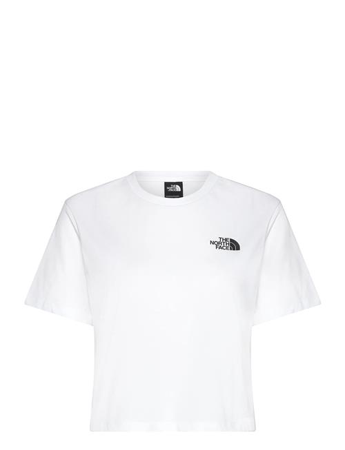 W Simple Dome Cropped Slim Tee The North Face White