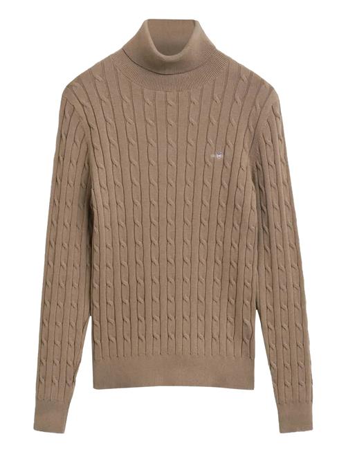 Stretch Cotton Cable Turtleneck GANT Beige