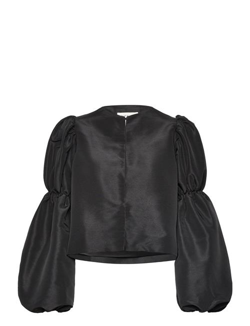 Zoey Double Pouf Sleeve Blouse Malina Black