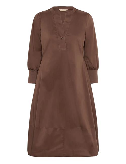 Cuantoinett 3/4 Sleeve Dress Culture Brown