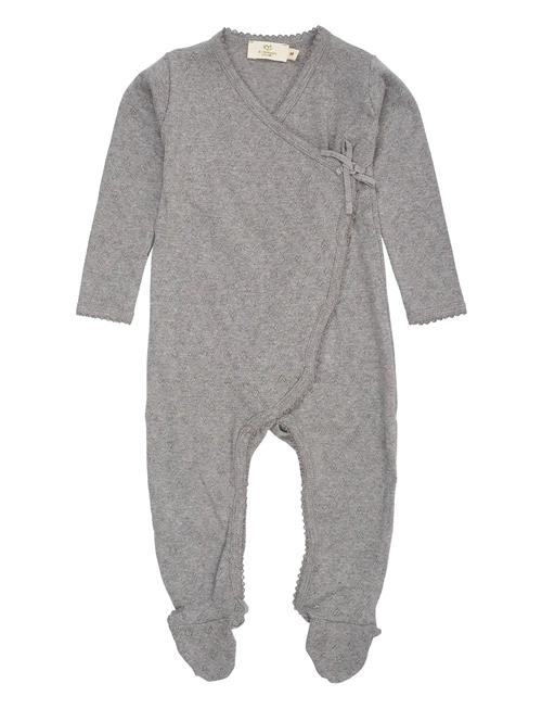 Pointelle Cross-Over Full Body Copenhagen Colors Grey