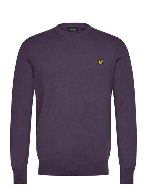 Cotton Merino Crew Neck Jumper Lyle & Scott Purple