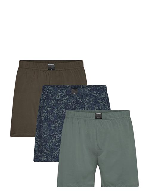Cotton Stretch Jersey Boxer Shorts 3P Björn Borg Patterned