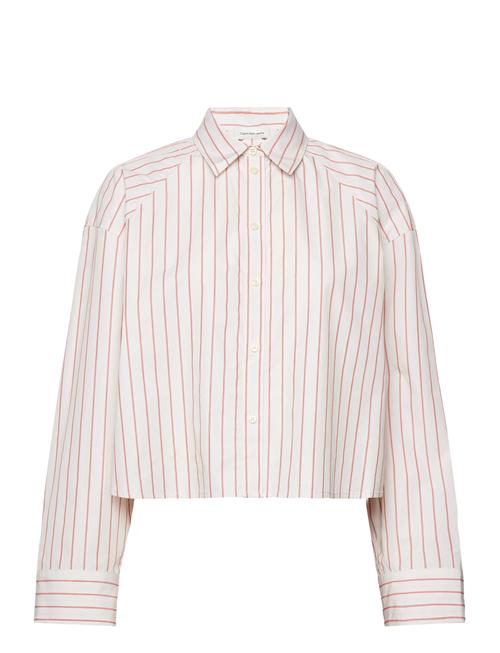 Yd Stripe Boxy Cropped Shirt Calvin Klein Jeans Pink