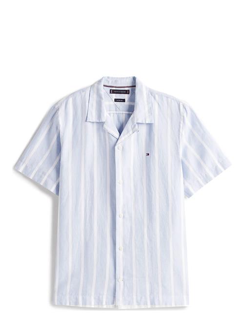 Linen Blend Striped Ss Rf Shirt Tommy Hilfiger Blue