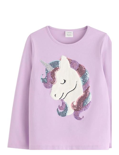 Top Ls Unicorn Rainbow W Sequi Lindex Purple