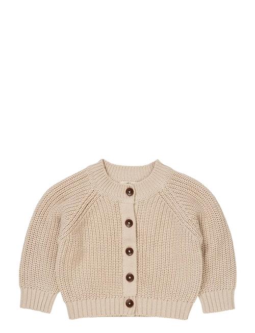 Knitted Classic Rib Cardigan Copenhagen Colors Beige