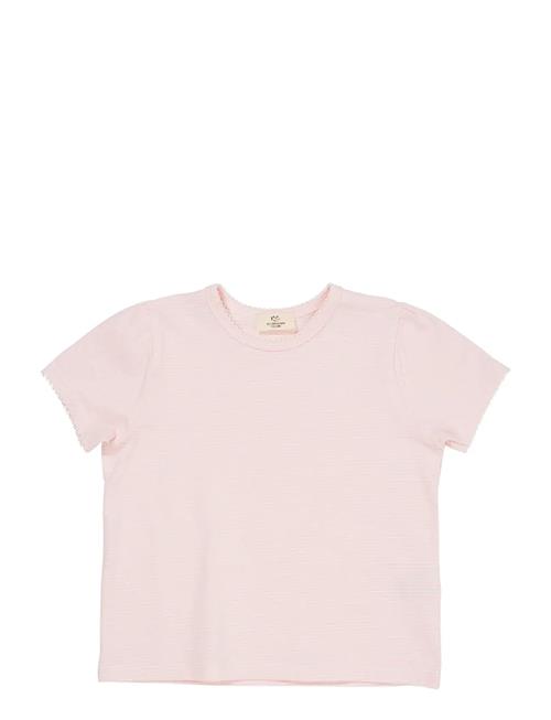 Striped T-Shirt W. Ruffle Sleeves Copenhagen Colors Cream