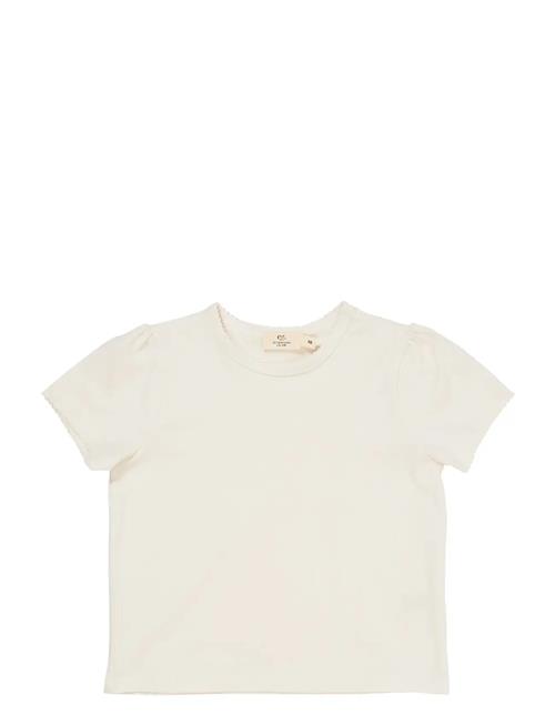 T-Shirt W. Ruffle Sleeves Copenhagen Colors Cream