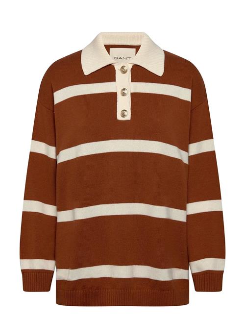 Striped Knit Rugger GANT Red