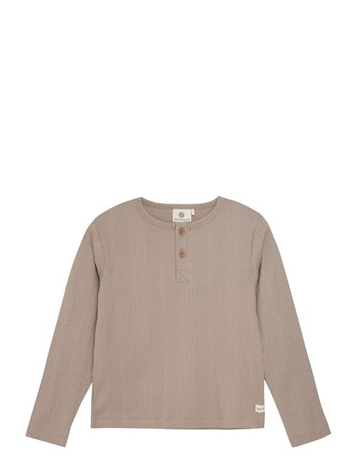 T-Shirt Ls Rib En Fant Beige