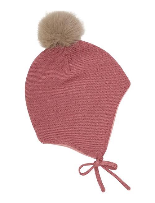 Hat W. Detachable Fake Fur Minymo Pink