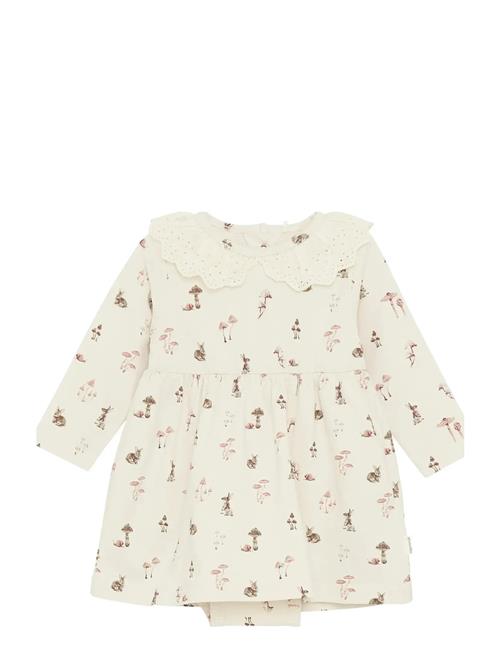 Dress Ls Aop Minymo Cream