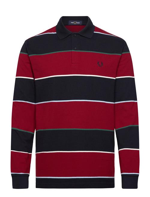 Hw Jersey Striped Polo Shirt Fred Perry Red