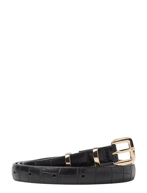 Belt In Croco 1 5Cm Lindex Black