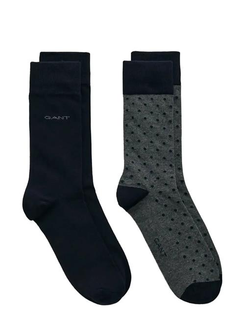 Dot And Solid Socks 2-Pack GANT Grey