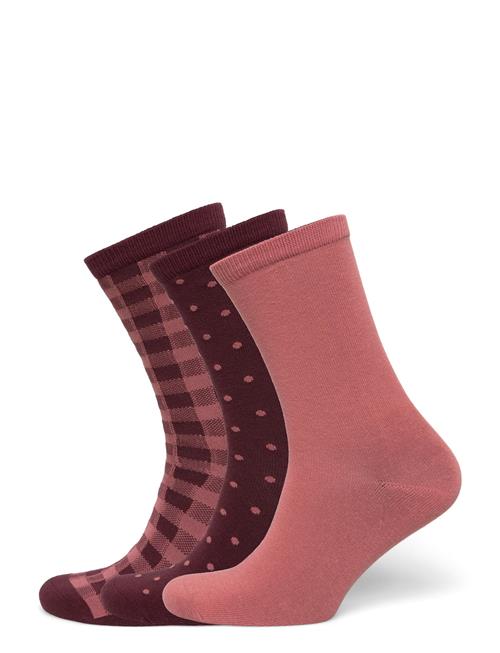 Dot And Gingham Check Socks 3-Pack GANT Coral