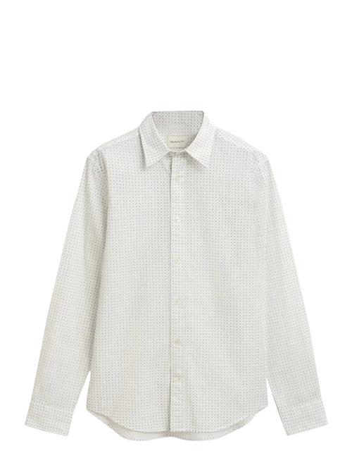 Reg Micro Print Shirt GANT White