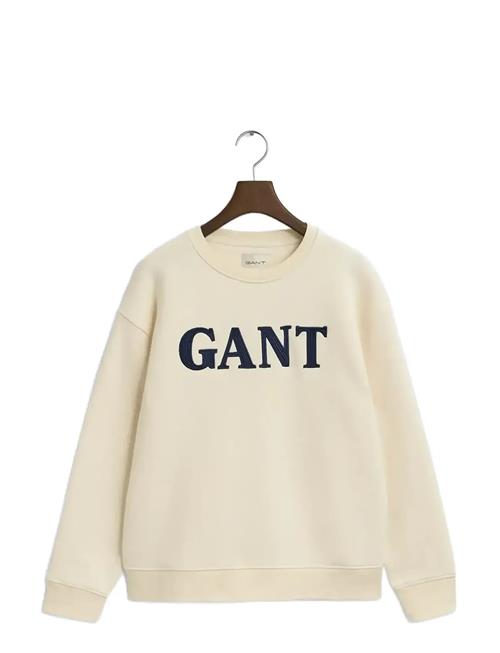Graphic C-Neck Sweat GANT Cream