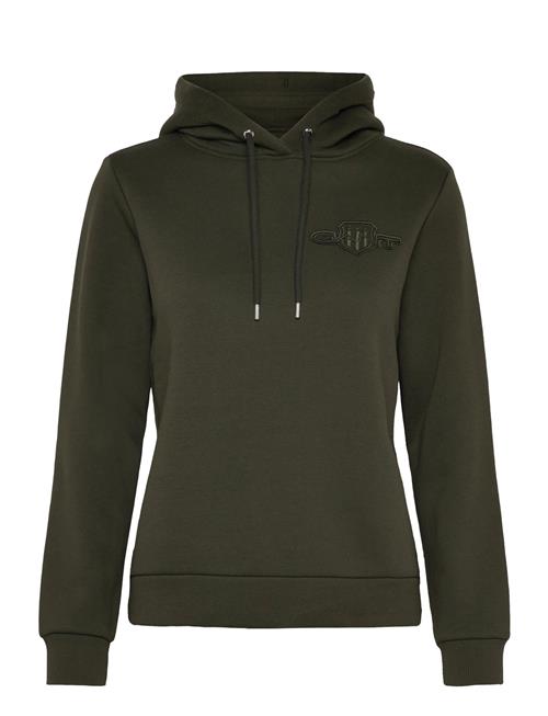 Reg Tonal Shield Hoodie GANT Khaki