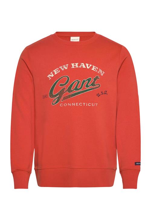 Graphic Sweat C-Neck GANT Orange