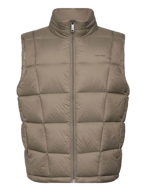 Svlss Nylon Quilted Puffer Vest Calvin Klein Beige