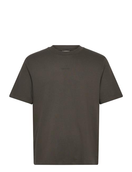 Ss Stretch Cotton Pique Nano Tee Calvin Klein Khaki