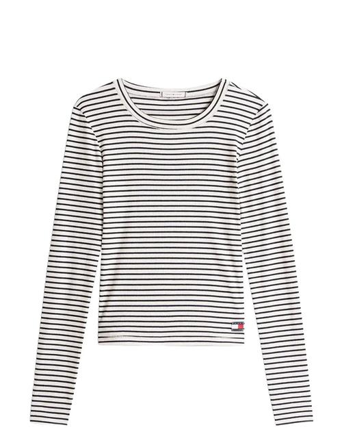 Print Ls Rib T-Shirt Tommy Hilfiger Patterned