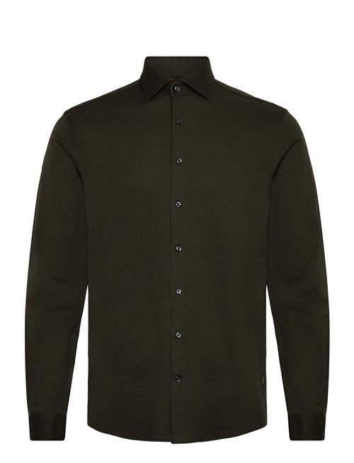 Piqué Knitted Shirt L/S Lindbergh Black Green