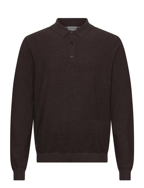 100 Merino Polo Knit Lindbergh Black Brown