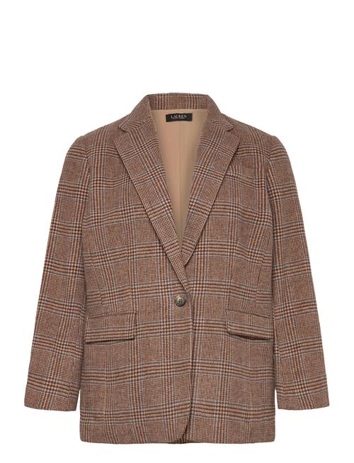 Drpy Wool Poly Suit-Jacket Lauren Women Brown