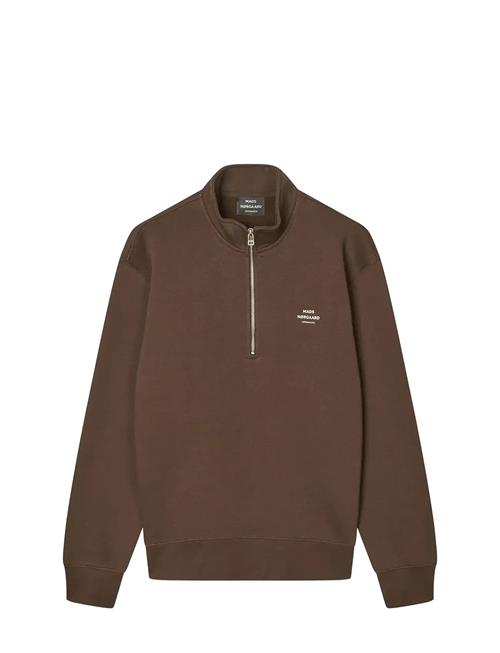Standard Half Zip Logo Sweat Mads Nørgaard Brown