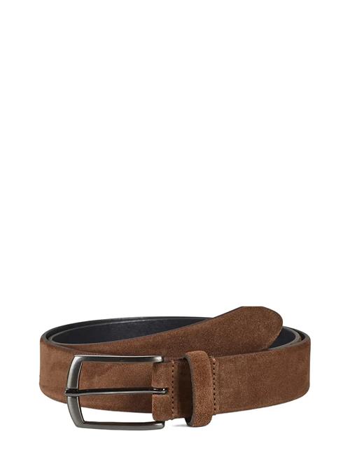 Suede Leather Belt Zack Howard London Brown