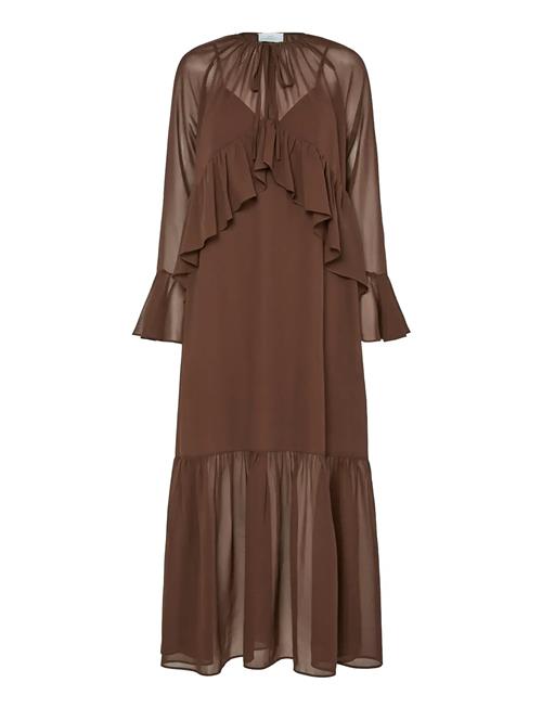 Yaschifa Ls Maxi Dress - Ka YAS Brown