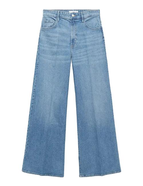 High-Waisted Wide-Leg Jeans Mango Blue