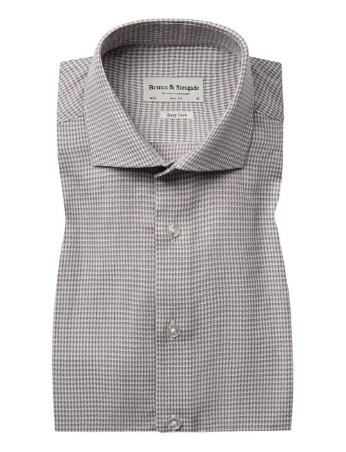 Bs Harper Slim Fit Shirt Bruun & Stengade Beige