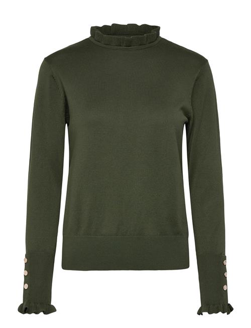 Pullover From Freequent In A Soft, Fine-Knit Material. The Pullover Has A Simple FREE/QUENT Khaki