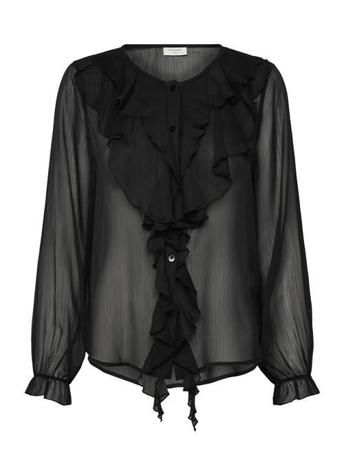 Blouse From Freequent In A Light Material. The Blouse Has A Simple Silhouette Wi FREE/QUENT Black