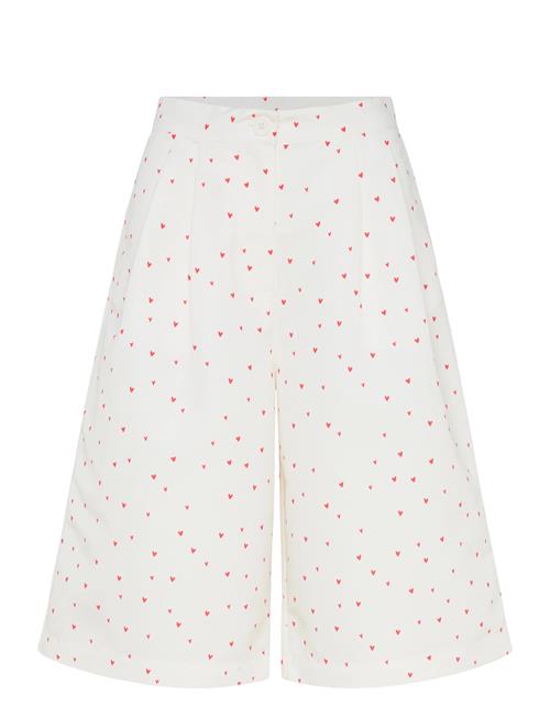 Heart Printed Shorts Stella Nova White