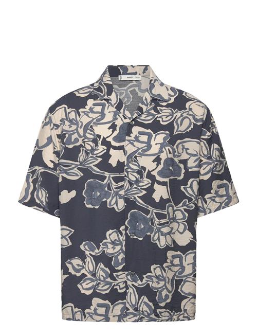 Creased-Effect Floral Shirt Mango Patterned