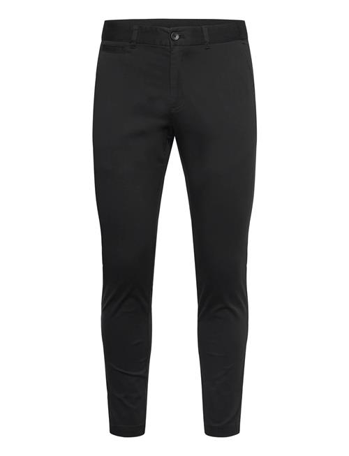 Prato Cropped Tapered Chino Trousers Mango Black